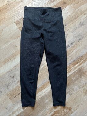 Marika Black Active Leggings with Subtle Sheen